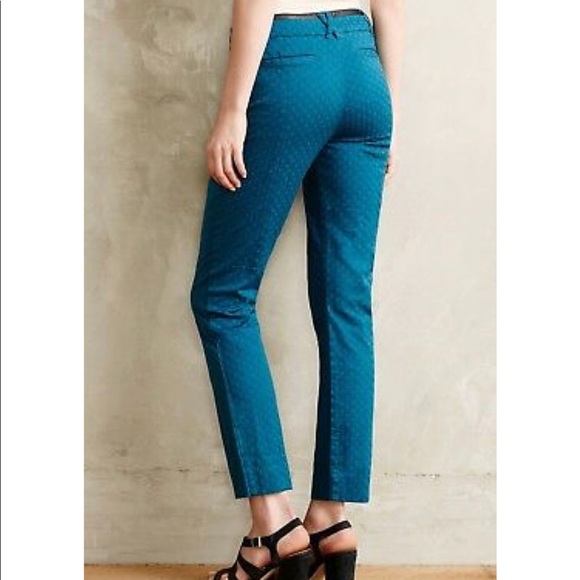 • Anthropologie Charlie Textured Ankle Trousers • - Picture 2 of 8